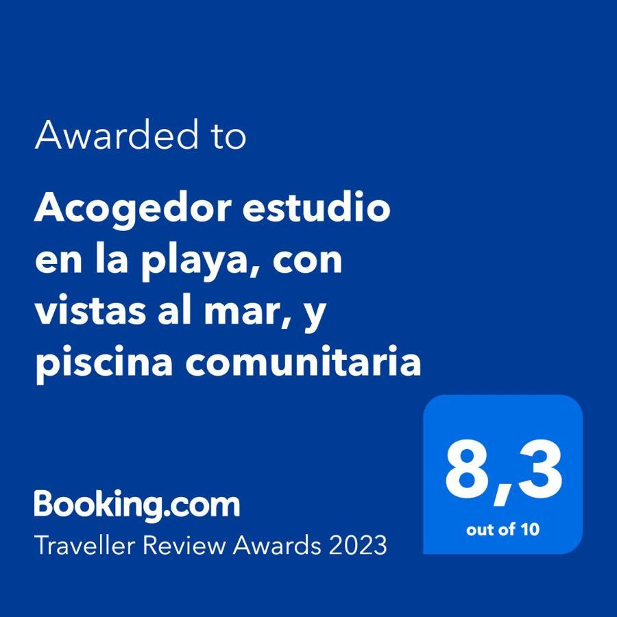 Acogedor Estudio En La Playa, Con Vistas Al Mar, Y Piscina Comunitaria Sant Salvador Exterior photo